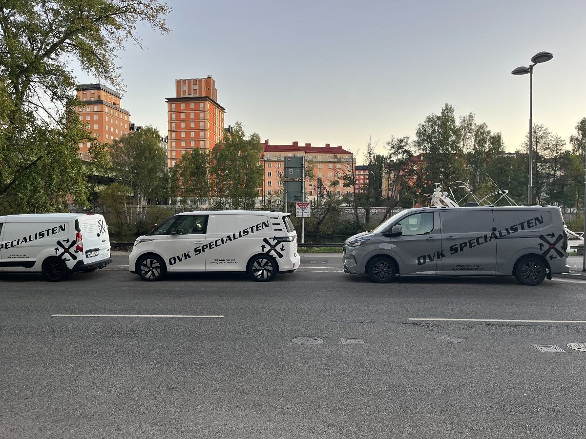 OVK Specialistens bilpark på plats i Stockholm
